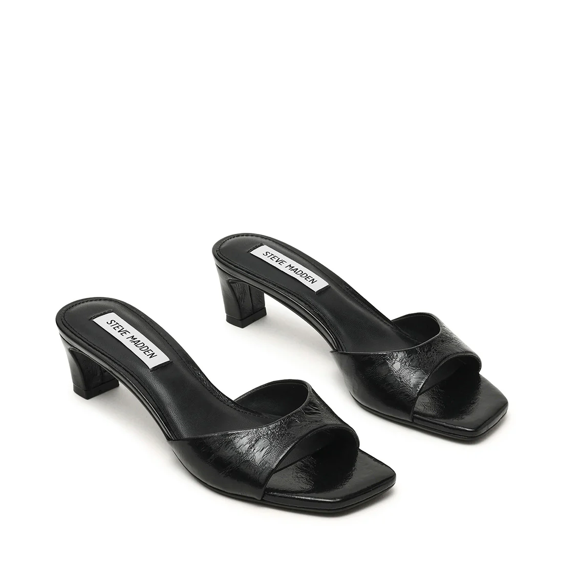 Hints Mule BLACK CRINKLE LEATHER - Image 2