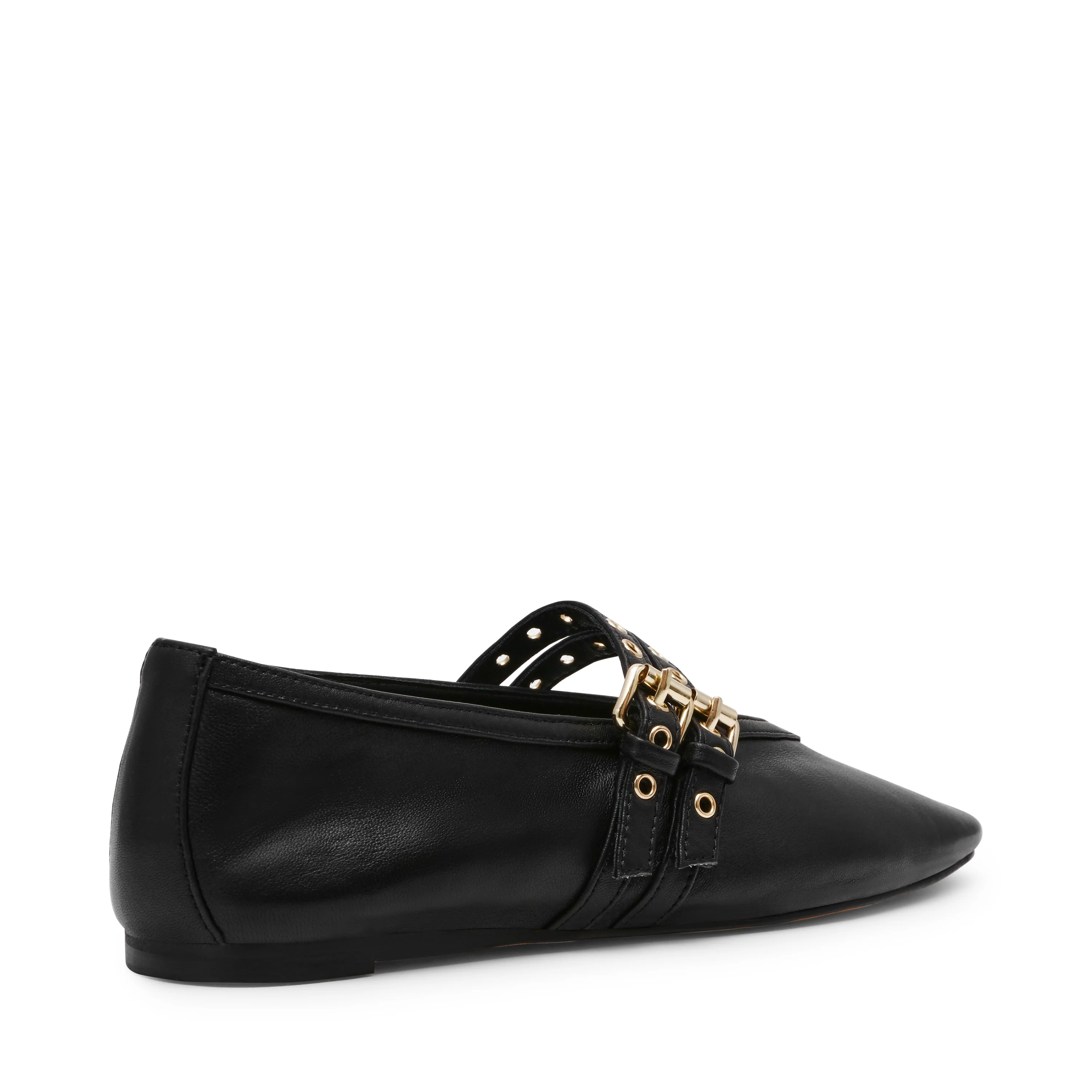 Lydia Flat Shoe BLACK LEATHER - Image 5